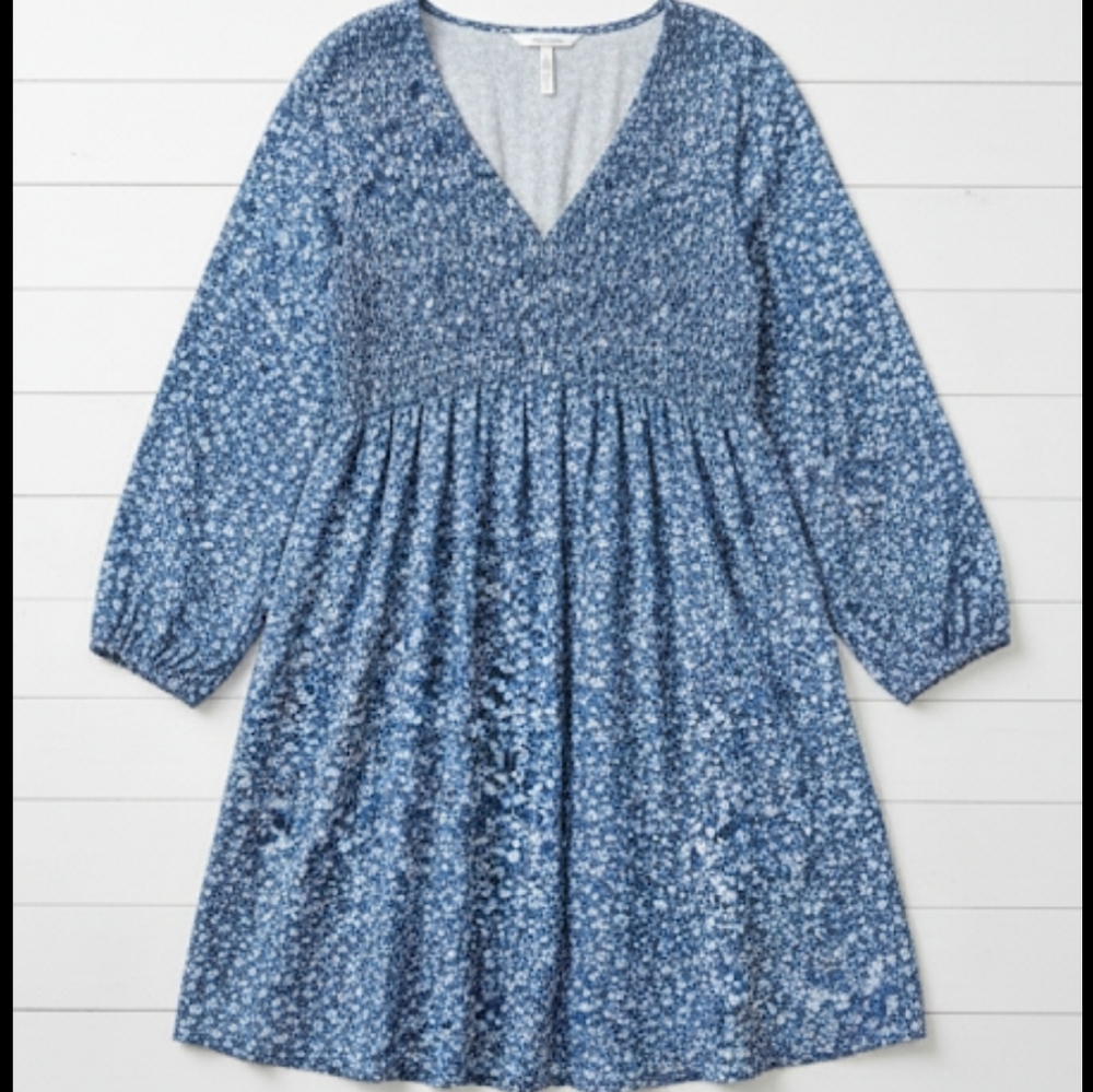 Babydoll Mini Dress 90s Prairie Boho Fairy Milkmaid Cottagecore Floral XL Strech